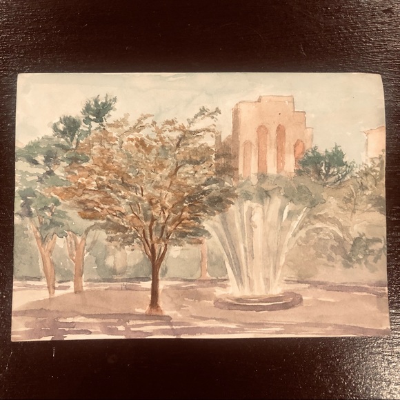 Original Watercolor Card: Washington Square Park - Picture 2 of 3